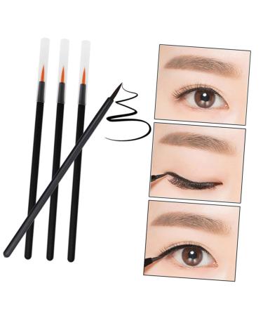 CANIGHT 50pcs Disposable Eyeliner Brush Fine Liner Brush Gel Eyeliner Brush Thin Eyeliner Brush Black