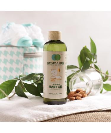 Almond Baby Oil with Vitamins A D & E - 200ml | Nourishing Non-Sticky Formula for Baby's Skin - Buy Online on GoSupps.com