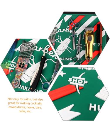 Healeved Haircut Mat Barber Mat for Station Hair Styling Station Mat Hair Tools Holder Straightener Hair Tools for Women Rollers Hair Curlers Vanity Accessories for Women - Buy Online on GoSupps.com