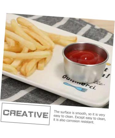 Zerodeko 10 Pcs Steak Sauce Cups Stainless Steel Sauce Cups Small Soy Sauce Containers Stainless Steel Fry Cup Ketchup Cups Home Supplies Condiment Cups Seasoning Delicatessen Dipping Dish 6X4CMx5pcs Silverx5pcs - Buy Online on GoSupps.com