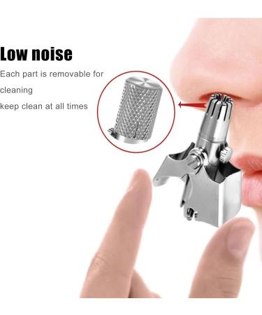 Manual Nose Hair Trimmer for Men - 360 Stainless Steel Ear & Nose Hair Clipper | No Battery No Pain Easy Use - Buy Online on GoSupps.com
