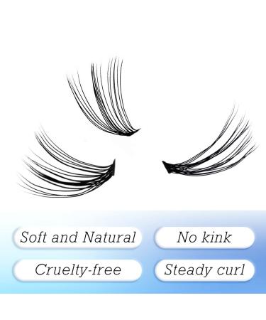 DZANIK Individual Lashes 240pcs D Curl 8-14mm Mixed 10D/20D Natural Look DIY Eyelash Extensions - Buy Online on GoSupps.com