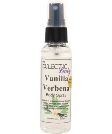 Vanilla Verbena Body Spray (Double Strength) 2 ounces Body Mist for Women with Clean Light & Gentle Fragrance Long Lasting Perfume with Comforting Scent for Men & Women Cologne with Soft Subtle 2 Fluid Ounces (Double Strength)