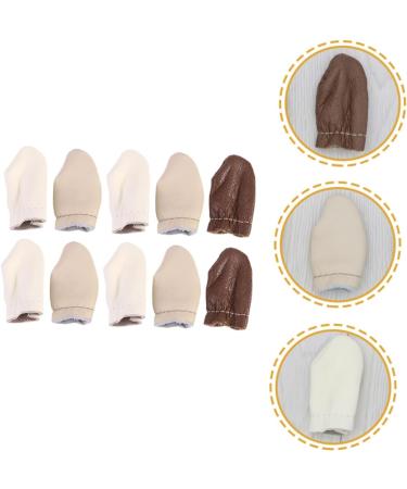 5 Pairs Leather Thimbles - Finger Protectors DIY Sewing Cots Cowhide Thumb Guards for Safe Stitching - Buy Online on GoSupps.com