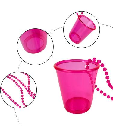 Goochoo Shot Glass on Beaded Necklace 12 Pack - Pink Festival Parade Decoration - Buy Online on GoSupps.com