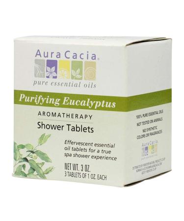 Aura Cacia Purifying Eucalyptus Shower Tablets - 3 Individually-Wrapped 1 oz. Tablets - Buy Online on GoSupps.com