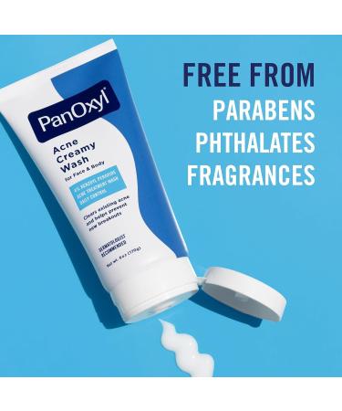 PanOxyl 4 Acne Creamy Wash 4% Benzoyl Peroxide 6 oz (Pack of 6) - Buy Online on GoSupps.com