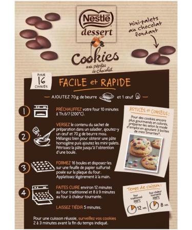  G n rique Nestle Chocolate Pepites Cookies Dessert 351G - Enjoy a Delicious Gourmet Dessert with Chocolate Flavour - Set of 3 - Buy Online on GoSupps.com