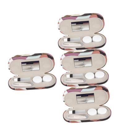 Solustre 4 sets glasses case with a double usage purpose container for glasses and storage cases for at home glasses container Maw coach Trainer travel color outdoor fabric coverage