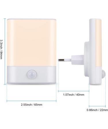 Brisun Night Light Socket with Motion Detector - 2 Adjustable LED Night Lights for Kids' Rooms Hallways Bedrooms & More - Warm White 3 Modes - Buy Online on GoSupps.com