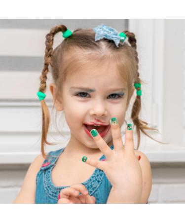 Christmas Kids Fake Nails Children Full Cover Short False Fingernails Press on Nail 120PCS - Buy Online on GoSupps.com