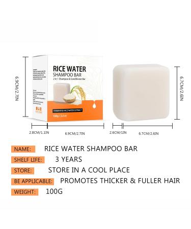 Rice Water Anti-Hair Loss Soap | Handmade Cleansing Bar for Men & Women | Oil Control & Moisturizing | Perfect for Face & Body - Buy Online on GoSupps.com