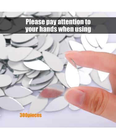 Purpeak Teardrop Craft Mirrors - 150 Pieces Small Glass Mirror Mosaic Tiles for DIY Home Decor - Buy Online on GoSupps.com