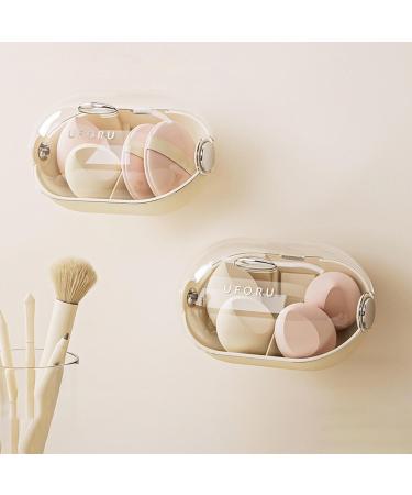 Makeup Sponge Holder Wall Hangings Beauty Egg Holder | Cosmetic Storage Box with Drainage Hole Dustproof and Breathable Display Case Puff Egg Holder - Buy Online on GoSupps.com
