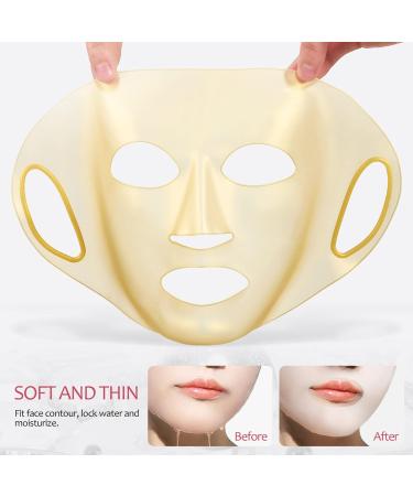 Beaupretty Reusable Silicone Face Mask 3-Piece Moisturising Face Mask Cover Reusable Anti-Wrinkle Silicone Face Mask Holder for Leaf Masks - Buy Online on GoSupps.com