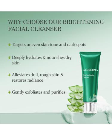 Aloderma Signature Aloe Brightening Set - 6 Pieces - Gel, Cleanser x2pcs, Toner, Serum, Cream - Buy Online on GoSupps.com