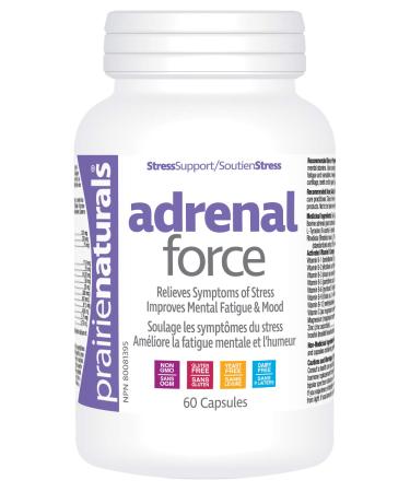 Prairie Naturals Adrenal-Force - Bovine Adrenal Cortex Gland Capsule - 60 Count