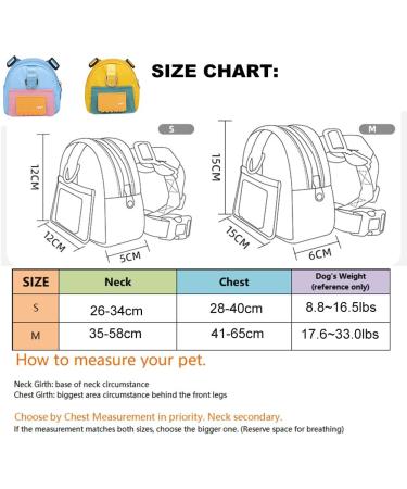 Komate Pet Backpack Harness Cute Adjustable Puppy Saddle Bag Waterproof Pet Self- wearing Zippered Backpack Harness with Leash Set for Small Medium Dogs Outdoor Activities M: 15 x 15 x 6cm Blue - Buy Online on GoSupps.com