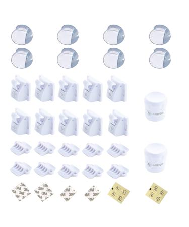 BabyGO Magnetic Cabinet Lock - 10 Locks + 8 Corner Protectors | Invisible Child Safety Solution for Closets & Drawers | White | International Shipping - Buy Online on GoSupps.com