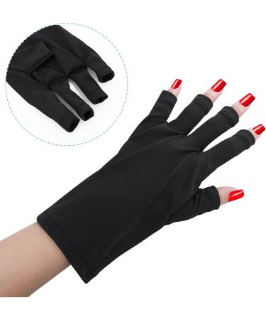 2 Pair Anti UV Gel Manicure Gloves - Professional Fingerless Protection for Nail Art DIY - Moisturizing & Skin Care - Home & Outdoor - 2 Pairs - Buy Online on GoSupps.com