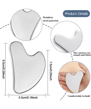 Heart Shape Gua Sha Massage Tool - Stainless Steel Anti-Wrinkle Facial Tool for Eye Swelling & Skin Tightening | International Shipping Available - Buy Online on GoSupps.com