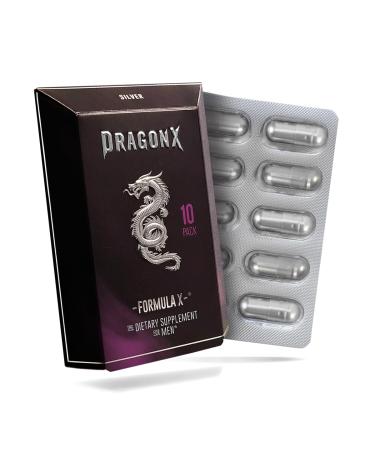 DRAGONX Silver Male Supplement for Stamina Strength Energy Endurance and Drive. Fast Acting Long Lasting Formula | 10 Capsules