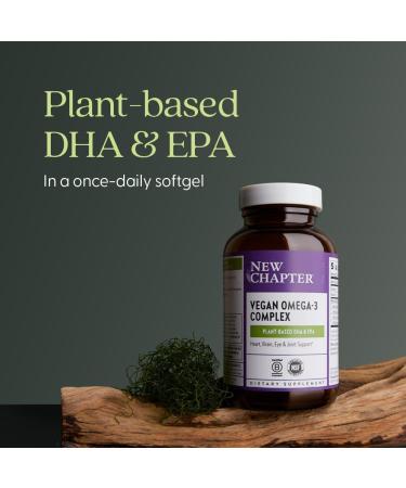 New Chapter Vegan Algae Oil DHA EPA and DPA Supplement - Vegan Omega-3 Complex for Heart Brain Eye & Joint Support - 30 Softgels - Buy Online on GoSupps.com