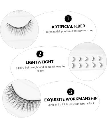 minkissy 5 Pairs False Eyelashes Eyelash Cosmetic Banana Hair Claw Clips Pink False Lashes Wispy Eyelashes Cross Eye Lashes Wheelchair Footrests Fake Lashes Tool Artificial Fiber Manual 3d - Buy Online on GoSupps.com