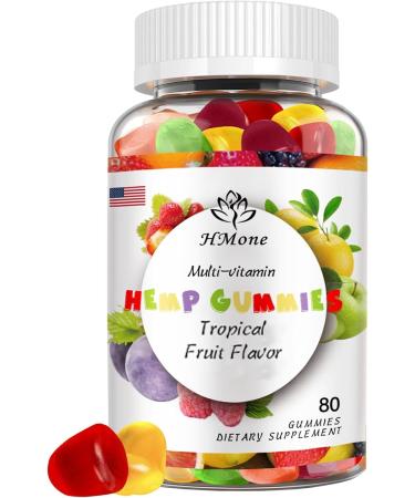 HMone 80 Count Gummies Non-GMO Vegan Low Sugar
