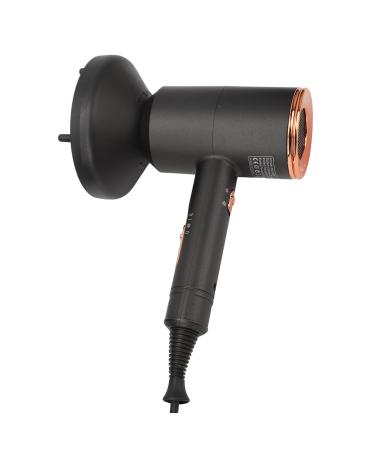 Hair Dryer with Diffuser Blow Dryer with Nozzle for Fast Drying Ionic Salon Hair Dryer High Power Ionic Low Radiation Constant Temperature Hair Blow Dryer (US Plug 110V)
