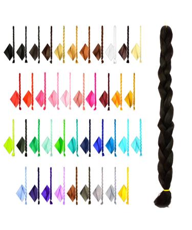 Mybraids 1-colored premium braid hair 2m long for Rasta braids Dreads crochet twist box braids cornrows art hair extensions braiding hairstyles (3-y black brown)
