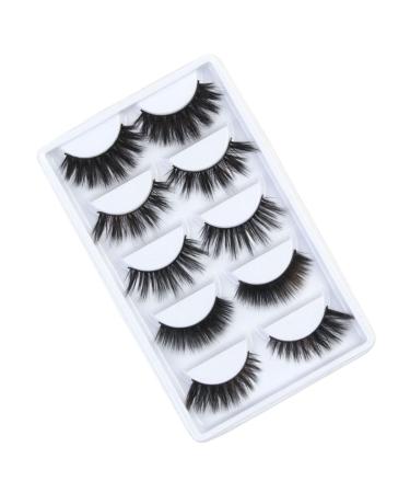 LALAFINA 5 Pair Luxury False Eyelashes 3d Flexible False Lashes Dramatic Eyelashes Reusable Fake Eye Lashes Magnetic Eyelashes False Strip Eyelashes Artificial Beauty Tools