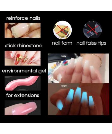 Poly Nail Gel 15ml - Bright Luminous Gel for Nail Extensions | UV Gel for DIY Nail Art & Salons - Anself Color J11 - Buy Online on GoSupps.com