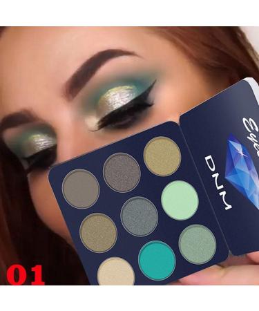 9 Colors Pearlescent Matte Eyeshadow Palette Diamond Glitter Shimmer Sparkle Eye Shadow Powder Palette Waterproof Long Lasting Cosmetic Eye Makeup 01#The Wizard of Oz - Buy Online on GoSupps.com