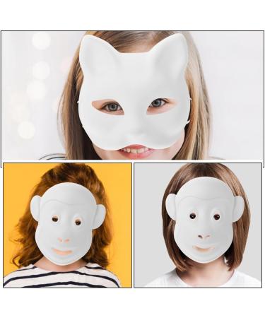 Imikeya White Hand-Painted Masquerade Masks - Perfect for Decorating & Crafting | Empty Carnival Cat Masks - Buy Online on GoSupps.com