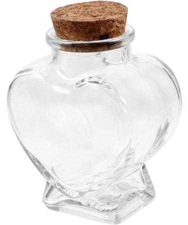 Zerodeko 4pcs Glass Heart Shaped Bottle Terrarium Wedding Decorations Decorative Wishing Bottle Glass Container with Lid Glass Jars Wishing Jar Origami Craft Bottle Glass Bottle Cork As Shownx4pcs 8.50X6.00X4.00CMx4pcs - Buy Online on GoSupps.com