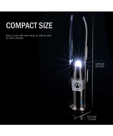 Eutuxia Tweezers with LED Light. Eyebrow and Eyelash Hair Removal Tool. Pluck & Trim Unwanted Hairs. Illuminate Dark Areas with Bright Lighting for Better Accuracy & Precision. Stainless Steel. 2 PK  - Buy Online on GoSupps.com