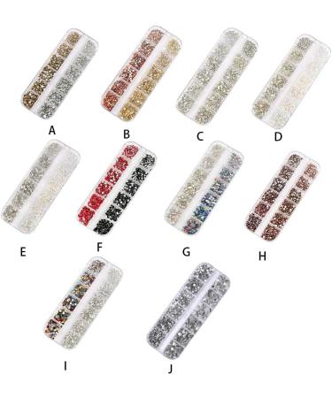 Dajidafu 1 Bag Glass Crystal Eye-catching Flat Bottom Perfect Match Personalized Nail Rhinestones Sweet Gift for Mobile Phone Type 3 - Buy Online on GoSupps.com