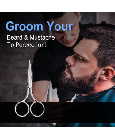 Stainless Steel Fine Tip Scissors for Eyebrows, Nose Hair, Beard, and Eyelashes - ASONTAO - Buy Online on GoSupps.com