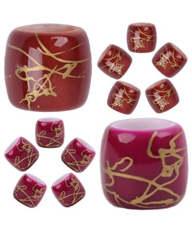 32PCS Hair Accessory Set - 12 Acrylic Hair Cuffs + 20 Colorful Hair Strings in Multicolor - Buy Online on GoSupps.com