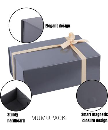 5 Packs grey Gift Box 8x7x3.3 Inches Small Gift Boxes with Lids and Magnetic Closure Collapsible Gift Boxes with Card and Ribbon for Presents Men Gift Wedding Male Birthday Graduation Merry Christmas 8x7x3.3 Inch(5 Packs) Grey - Buy Online on GoSupps.com