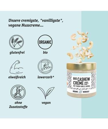 Buy Organic Bio-Cashewm with Vanilla Aroma - Vegan Low-Carb Sugar-Free White Chocolate | 190g - Buy Online on GoSupps.com