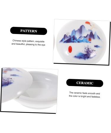 Ipetboom Ink Pad Box Toiletry Containers Red Ink Cosmetic Travel Container Rustic Home Decor Red Finger Ink Pad Container with Lid Thumb Impression Pad White Tea Bag Ceramics Seal - Buy Online on GoSupps.com