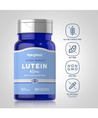 Piping Rock Lutein 40mg with Zeaxanthin | 180 Softgels | Eye Health Vitamins - Buy Online on GoSupps.com