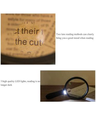 Professional Hand-held Magnifier Handheld Magnifier Reading Lens Loupe Black Full of Stars - Buy Online on GoSupps.com
