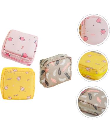 Lurrose 3pcs Napkin Storage Travel Organizer Bags - Portable Zipper Pouch for Makeup & Menstrual Essentials - Buy Online on GoSupps.com
