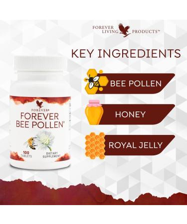 Forever Bee Pollen Tablets - 100 Count - Pack of 2 Bottles - Buy Online on GoSupps.com