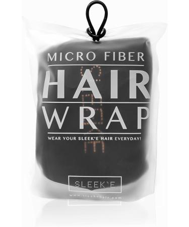 Sleek'e Microfiber Hair Wrap - Ultra Absorbent Anti-Frizz Turban Twist Towel for Faster, Healthier Hair Drying (Black) - Buy Online on GoSupps.com