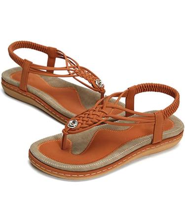 Creev Flat Sandals for Women - Summer Clip-Toe Flip-Flops Bohemian T-Straps & Braided Leisure Shoes for Beach Walks - Shop Internationally! - Buy Online on GoSupps.com