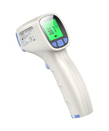 Jumper Medical Forehead Thermometer, Non Contact Thermometer for Forehead and Object Surface Measurement with Instant Reading and Fever Warning for Kids and Adults (Sky Blue)